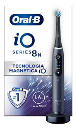 ORAL-B IO 8 BLACK ELECTRIC TOOTHBRUSH + 2 REFILLS