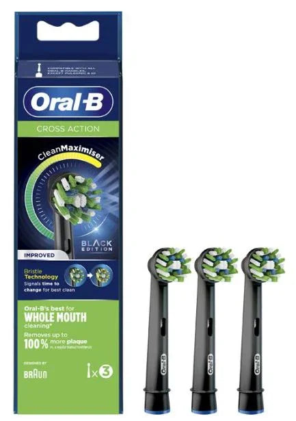 ORALB POWER REFILL EB50 CROSSACTION BLACK 3 PEZZI - Farmaspeed