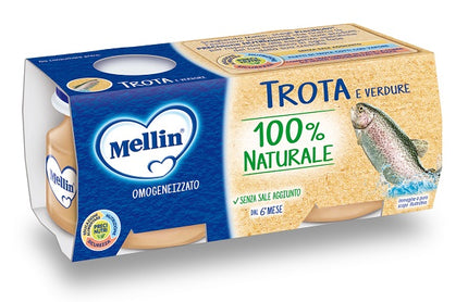MELLIN HOMOGENIZED TROUT AND VEGETABLES 4 X 80 G