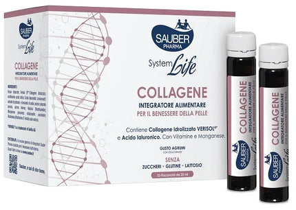 SAUBER SYSTEMLIFE ANTIETA' COLLAGENE 10 FLACONCINI DA 25 ML - Farmaspeed