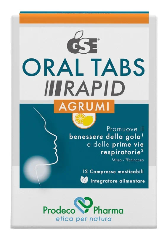 GSE ORAL TABS RAPID AGRUMI 12 COMPRESSE MASTICABILI - Farmaspeed