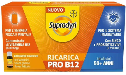 SUPRADYN RICARICA PRO B12 10 FLACONCINI - Farmaspeed