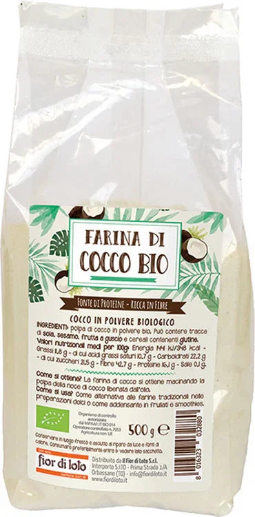 FIOR DI LOTO FARINA DI COCCO BIO 500 G - Farmaspeed