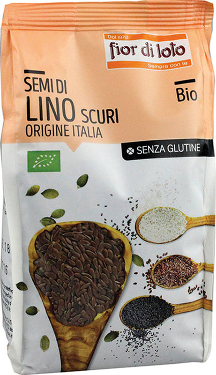 DARK FLAX SEEDS ITALIA GLUTEN FREE ORGANIC 400 G