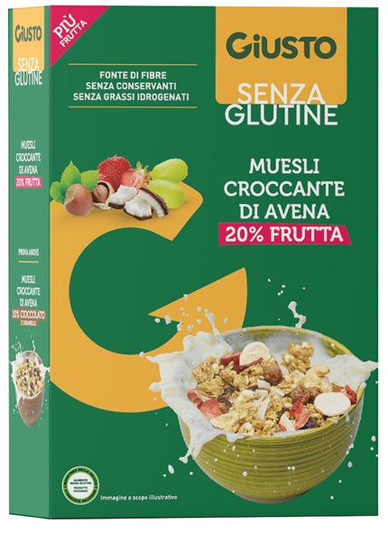 GIUSTO GLUTEN FREE MUESLI OATS DRIED FRUIT 275 G