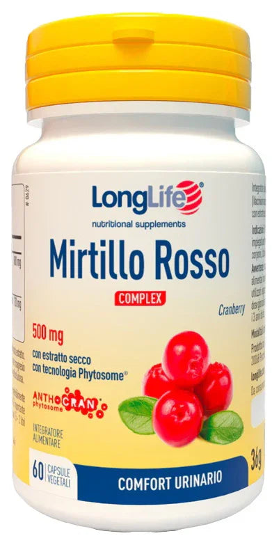 LONGLIFE MIRTILLO ROSSO COMPLEX 60 CAPSULE VEGETALI - Farmaspeed