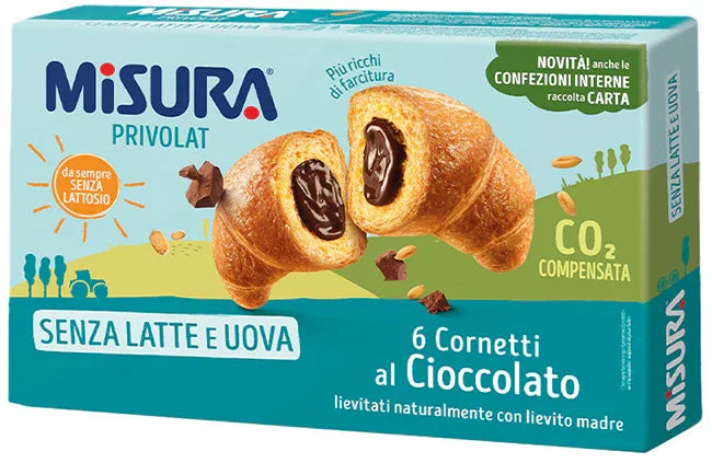 MISURA CORNETTI PRIVOLAT CIOCCOLATO SENZA LATTE E SENZA UOVA 290 G - Farmaspeed