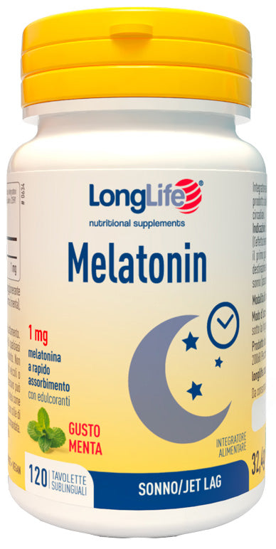 LONGLIFE MELATONIN 1 MG MINT FLAVOR 120 SUBLINGUAL TABLETS