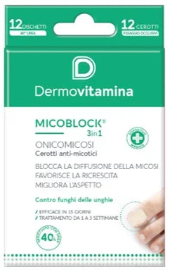 MICOBLOCK ONICOMICOSI PATCH CEROTTO ANTI MICOTICO 12 PEZZI - Farmaspeed
