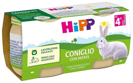 HIPP OMOGENEIZZATO CONIGLIO CON PATATE 2 PEZZI DA 80 G - Farmaspeed