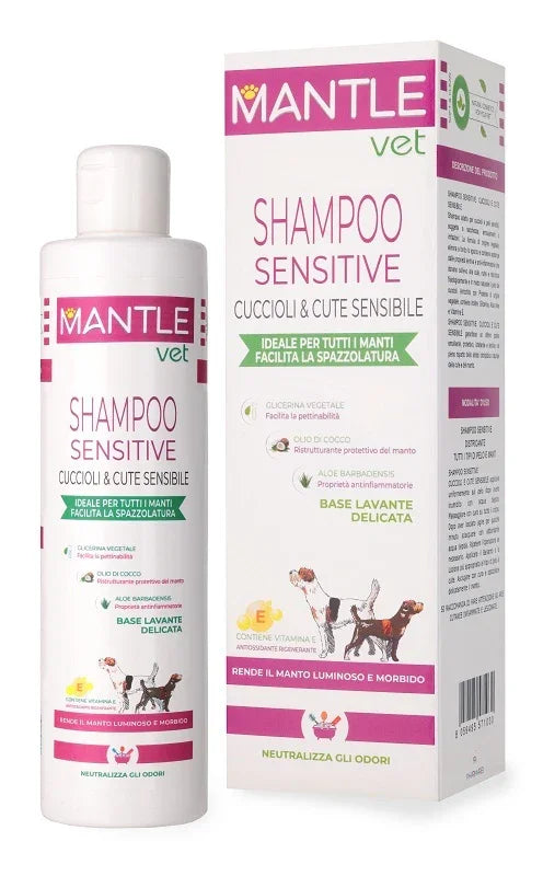 MANTLE VET SHAMPOO CUCCIOLI E CUTE SENSIBILE 250 ML - Farmaspeed