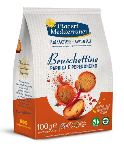 MEDITERRANEAN PLEASURES BRUSCHETTINE PAPRIKA AND CHILLI PEPPER 100 G