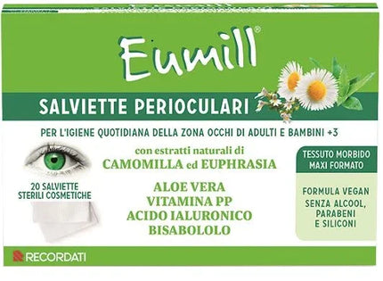 EUMILL SALVIETTE PERIOCULARI 20 PEZZI - Farmaspeed