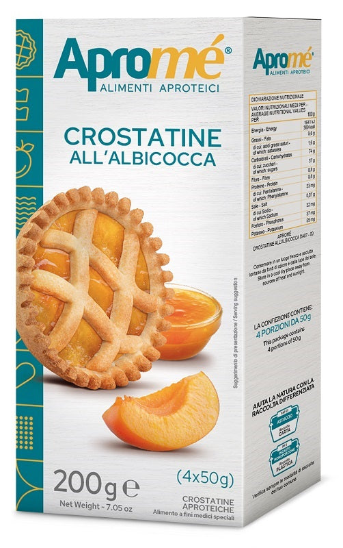 APROME' APRICOT TARTS 4 PIECES OF 50 G
