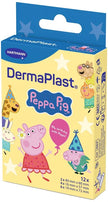 CEROTTO PICCOLE FERITE DERMAPLAST PEPPA PIG 2 PEZZI DA 40X60 MM + 4 PEZZI DA 16X57 MM + 6 PEZZI DA 19X72 MM - Farmaspeed