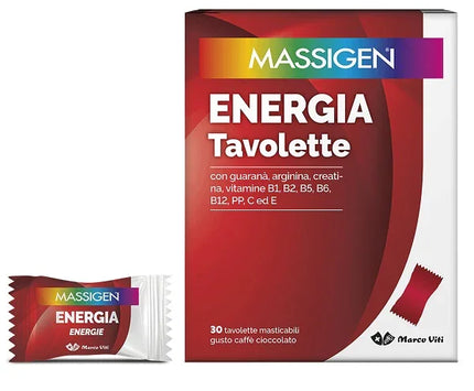 MASSIGEN ENERGIA 30 TAVOLETTE MASTICABILI - Farmaspeed