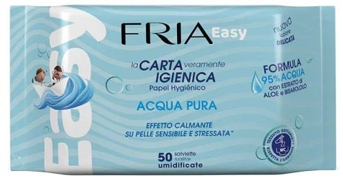 FRIA EASY CARTA IGIENICA ACQUA PURA EFFETTO CALMANTE 50 SALVIETTE - Farmaspeed