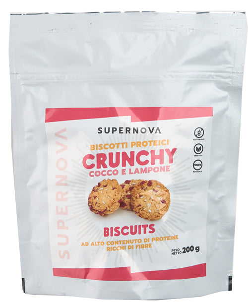 SUPERNOVA CRUNCHY BISCUITS RASPBERRY AND COCONUT 200 G