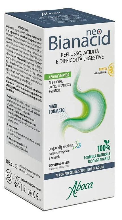 NEOBIANACID 70 COMPRESSE LIMONE - Farmaspeed