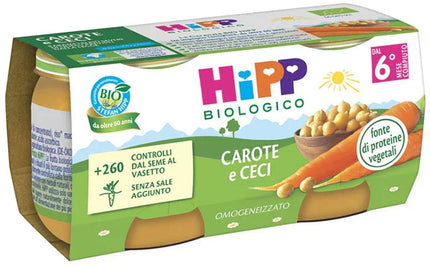 HIPP BIO OMOGENEIZZATO CAROTE/CECI 2X80 G - Farmaspeed