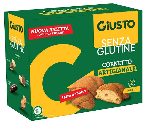 GIUSTO SENZA GLUTINE CORNETTO CLASSICO 2 PEZZI DA 80 G NUOVA RICETTA