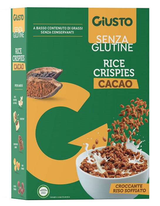GIUSTO GLUTEN FREE RICE CRISPIES COCOA 200 G