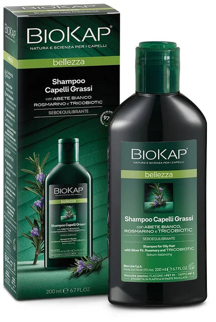 BIOKAP BELLEZZA SHAMPOO CAPELLI GRASSI CON TRICOBIOTIC 200 ML - Farmaspeed