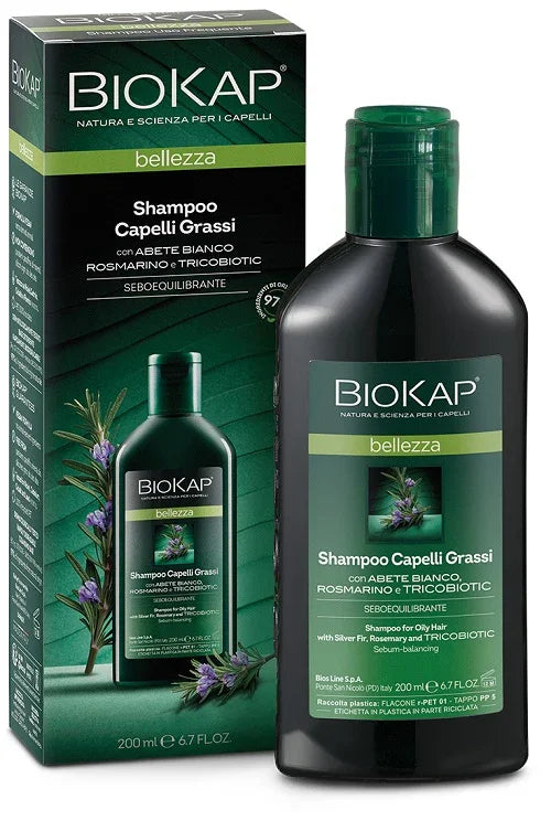 BIOKAP BELLEZZA SHAMPOO CAPELLI GRASSI CON TRICOBIOTIC 200 ML - Farmaspeed