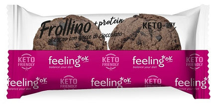 FEELING OK +PROTEIN FROLLINO AL CACAO CON GOCCE DI CIOCCOLATO 50 G