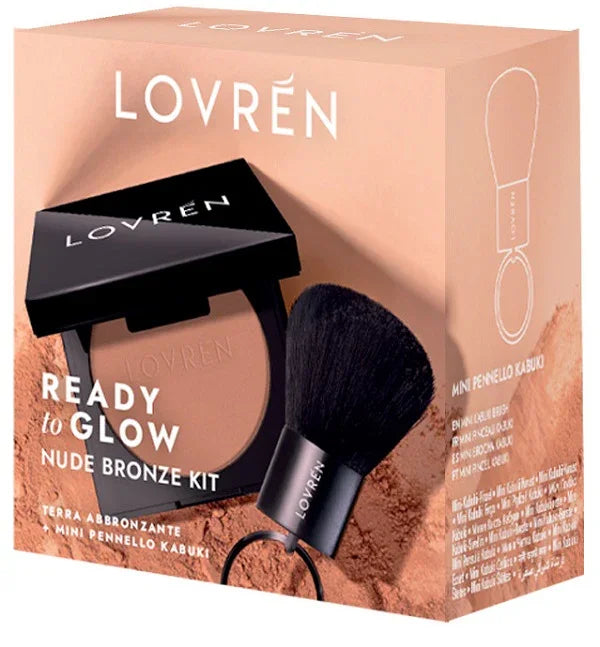 LOVREN READY TO GLOW TRAVEL KIT TERRA NUDE BRONZE KIT 1 TERRA ABBRONZANTE NUDE BRONZE + 1 PENNELLO KABUKI - Farmaspeed