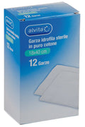 GARZA IDROFILA IN PURO COTONE ALVITA 18X40CM 12 PEZZI - Farmaspeed