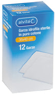 GARZA IDROFILA IN PURO COTONE ALVITA 36X40CM 12 PEZZI - Farmaspeed
