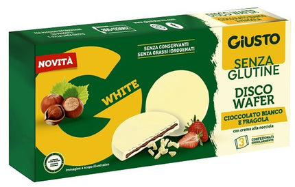 RIGHT GLUTEN FREE WHITE CHOCOLATE AND STRAWBERRY WAFER DISC 3 X 24 G