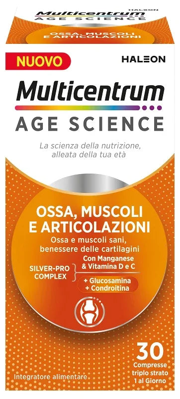 MULTICENTRUM AGE SCIENCE OSSA MUSCOLI ARTICOLAZIONI 30 COMPRESSE - Farmaspeed