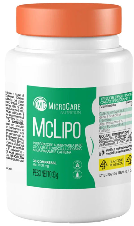 MICROCARE NUTRITION MC LIPO 30 COMPRESSE DA 1100 MG - Farmaspeed