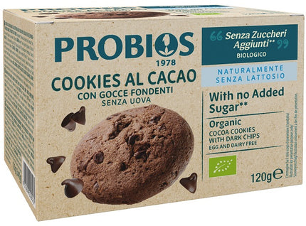 PROBIOS COOKIES CACAO GOCCE CIOCCOLATO SENZA ZUCCHERI 3 CONFEZIONI DA 40 G