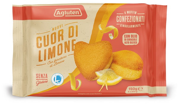 AGLUTEN NEW LEMON HEART 4 ​​PIECES OF 37.5 G