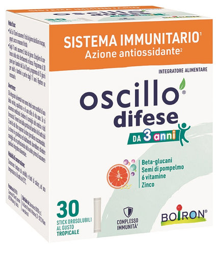 OSCILLO DIFESE 3+ 30 STICK OROSOLUBILI