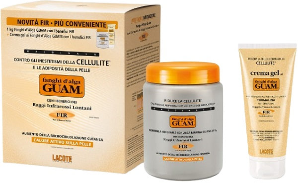 GUAM FIR FANGHI D'ALGA CONFEZIONE CONVENIENZA CON FANGHI D'ALGA GUAM FIR 1 KG + GUAM CREMA GEL FIR 200 ML