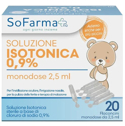 SOLUZIONE SALINA 0,9% 20 FLACONI 2,5 ML SOFARMAPIU' - Farmaspeed