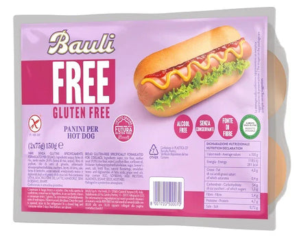 BAULI FREE PANINI HOT DOG 2 PEZZI DA 75 G - Farmaspeed