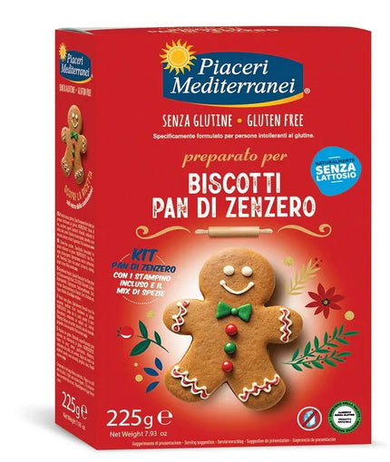 PIACERI MEDIT PREPARATO BISCOTTI PAN DI ZENZERO 225 G - Farmaspeed
