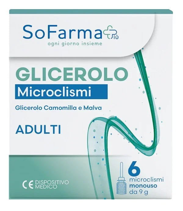 GLICEROLO MICROCLISMI ADULTI 9 G 6 PEZZI SOFARMAPIU' - Farmaspeed