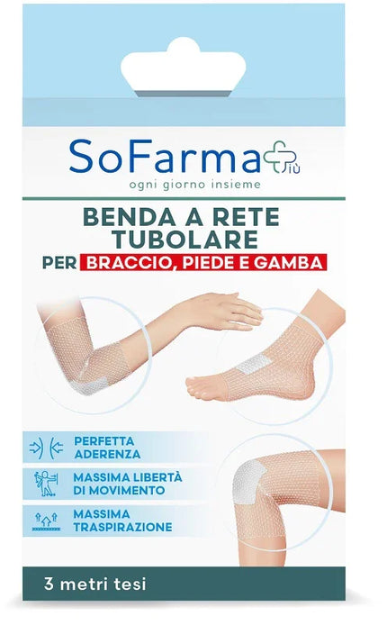 BENDA A RETE TUBOLARE SOFARMAPIU' PER BRACCIO PIEDE E GAMBA 3 METRI TESI - Farmaspeed