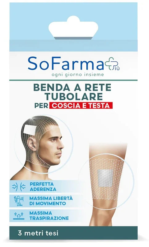 BENDA A RETE TUBOLARE SOFARMAPIU' PER COSCIA E TESTA 3 METRI TESI - Farmaspeed