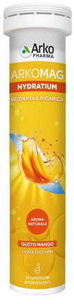 ARKOMAG HYDRATIUM REIDRATA E RICARICA MANGO 24 COMPRESSE EFFERVESCENTI SENZA ZUCCHERI CON EDULCORANTE