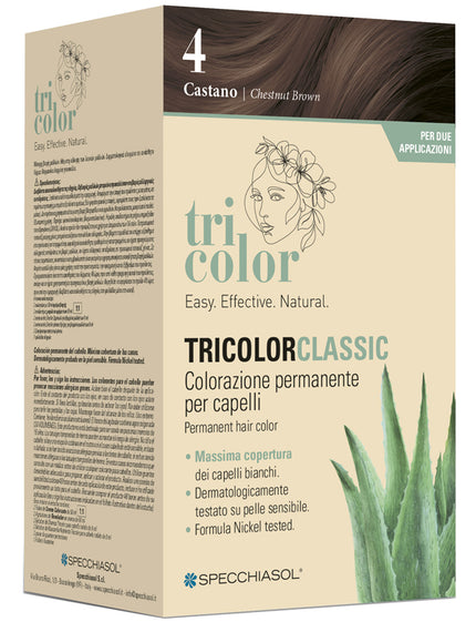 TRICOLOR CLASSIC 4 CASTANO 2 TUBI 50 ML + 2 SHAKER 50 ML + 4 BUSTINE 8 ML