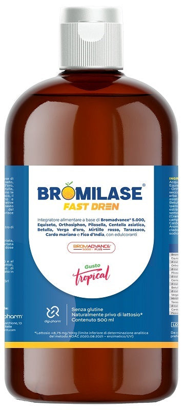 BROMILASE FAST DREN 500 ML SENZA GLUTINE SENZA LATTOSIO CON EDULCORANTE
