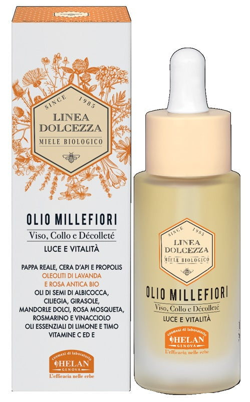 LINEA DOLCEZZA MIELE BIOLOGICO OLIO MILLEFIORI PER VISO COLLO E DECOLLETE' LUCE E VITALITA' 30 ML