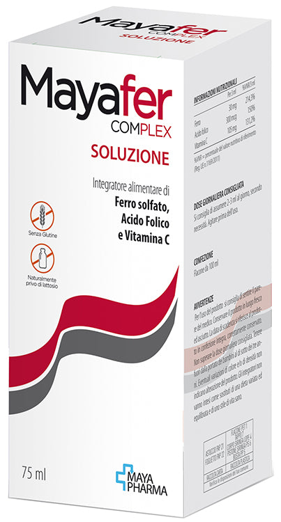 MAYAFER COMPLEX SOLUZIONE 75 ML SENZA GLUTINE NATURALMENTE PRIVO DI LATTOSIO